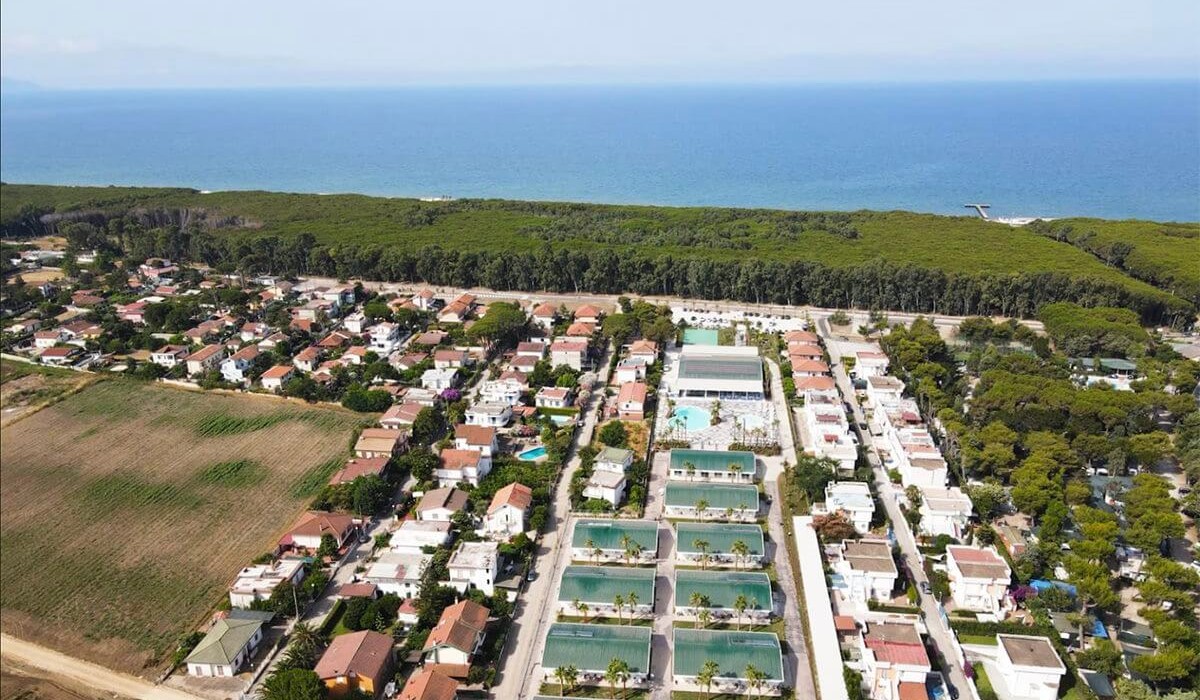 Fruit Village Coral Beach - Fruit Village Coral Beach Resort aerial view of the village by drone 