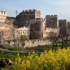 Yedikule Castle, which includes the Golden Gate, is located by the Sea of Marmara and offers a breathtaking view of the sea and the city