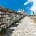 The powerful city walls saved Constantinople many times from sieges, and only gave way to the gunpowder of the Ottomans, who brought an end to the thousand-year-old Byzantine Empire