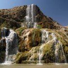The waterfalls of the Hammamat Mai'n hot springs on the Dead Sea in Jordan