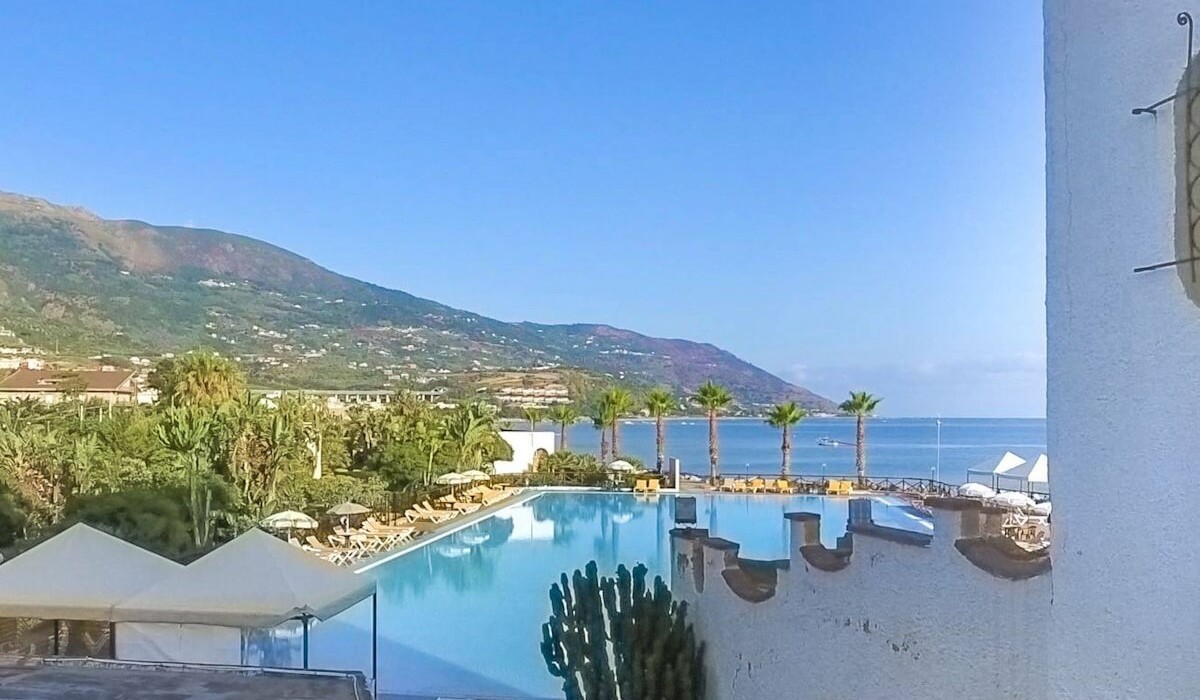 Hotel Club La Playa - View of the pool and the coastline from the terraces of Hotel Club La Playa