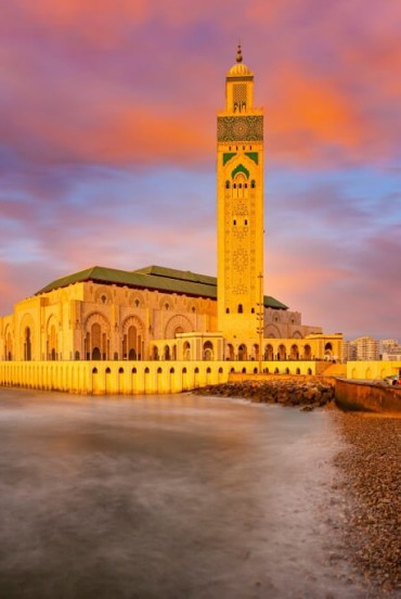 The Hassan II Mosque in Casablanca, Morocco