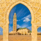 Details of the Hassan II Mosque in Casablanca, Morocco