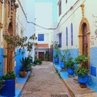 Details of an old alley in the Kasbah of the Udayas in Rabat