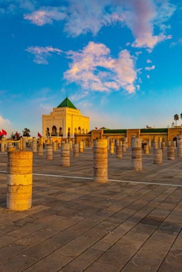 View of Mohammed V Square and Mausoleum in Rabat