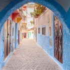 Architecture of Moulay Idriss, the holy city in Morocco, named in honor of Moulay Idriss I, who arrived there in 789 bringing the religion of Islam