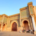 View of "Bab Mansour," the ancient gateway to the city of Meknes