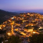 Moulay Idriss, a sacred city in Morocco, seen at twilight