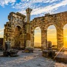 Volubilis, considered the ancient capital of the Kingdom of Mauretania, is a partially excavated Berber city located near the city of Meknes in Morocco