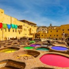 Artisan leather tanneries in the Medina of Fes, the old capital of Morocco