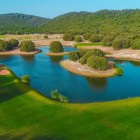 Aerial photo of Ifrane, a small town in Morocco, a paradise in the middle of the Atlas Mountains