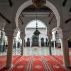 View of the interior of the Mausoleum of Moulay Idriss II in Fes, Morocco