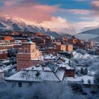 Town of Ifrane in the Middle Atlas mountain range in Morocco