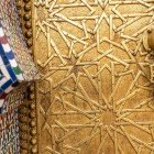 Details of the craftsmanship of the entrance door of the Royal Palace in the Fes Jdid quarter of Morocco