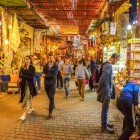 The souk, the traditional Berber market, is one of the most important attractions in the city of Marrakesh, Morocco