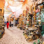 Traditional Moroccan shops in the Medina of Marrakesh