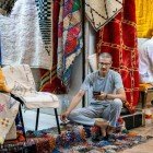 Carpet vendors in the souks of the Medina of Marrakech