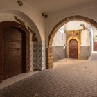 Typical alleys in the historic Habous quarter in Casablanca, Morocco