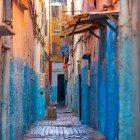 Typical alleys in the historic Medina of Casablanca, Morocco