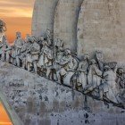 Details of the Monument to the Discoveries dedicated to the 500th anniversary of the great Henry the Navigator