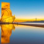 In Lisbon, the Monument to the Discoveries commemorates the 500th anniversary of one of Portugal's great navigators, Henry the Navigator, who discovered Madeira, the Azores, and Cape Verde.