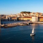 View of the Tagus River from Praça do Comércio in Lisbon