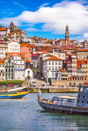 View of the old city of Porto in Portugal