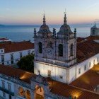 View of the Cathedral of Nossa Senhora da Nazaré (Our Lady of Nazaré) located in the Sítio district in the municipality of Nazaré in Portugal