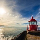 View from the lighthouse of the Fort of São Miguel Arcanjo (St. Michael the Archangel) in Nazaré, in the Leiria District of Portugal.