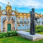 The Chapel of Saint Francis in Guimarães highlights the statue of the Saint and the striking beauty of the azulejos decorations