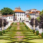 Igreja de Nossa Senhora da Consolação e Santos Passos, 16th century. Located in Largo da República do Brasil in Guimarães, it is a beautiful example of Portuguese Baroque and is distinguished by its lovely garden, rich in flowers and colors