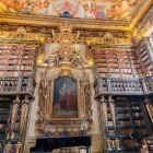 Details of the ancient library of the University of Coimbra, the oldest in Portugal and among the first in Europe