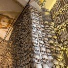 The Chapel of Bones (Capela dos Ossos) inside the Church of São Francisco contains over 5,000 skeletons exhumed from 5 city cemeteries, also used as architectural and decorative elements