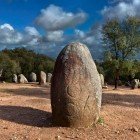 The Almendres Cromlech, located in the Évora district within the municipality of Nossa Senhora de Guadalupe, 13 km from Évora, is one of the oldest cromlech sites in Europe