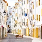 The beautiful cobblestone of the ancient medieval streets of Évora. Rich in shops, restaurants, cafés, and the vibrant nightlife of university students