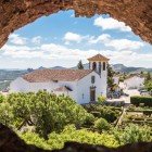 View of the center of Marvão, a small village in the Alentejo, and the municipal museum housed in a church