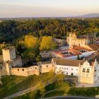 Aerial view of the Convent of Christ and the Templar Castle (UNESCO World Heritage) built on an ancient Roman worship site, reflecting the long history of the West