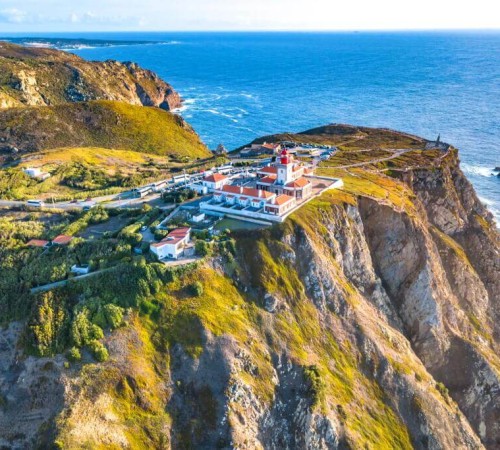 Cabo da Roca is a cape located 140 meters above sea level on the Portuguese coast, in the parish of Colares in the municipality of Sintra, Lisbon district