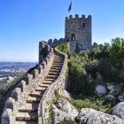 The Moorish Castle (Castelo dos Mouros) was built during the Moorish rule between the 8th and 12th centuries in the Sintra district, which is now a UNESCO World Heritage Site