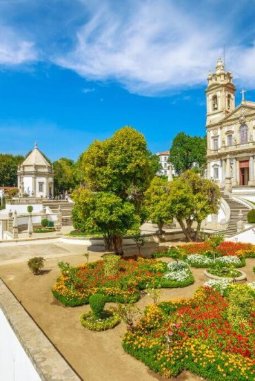 View of the Sanctuary of the city of Braga in Portugal