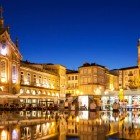 Praça da República is the main square of Braga, a large pedestrian area full of bars, restaurants, and shops that connects all the streets of the historic center