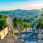 View of the Bom Jesus do Monte church in Braga, famous for its sculpted staircase leading up to it