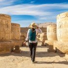 Temple of Medinet Habu (mortuary temple of Ramses III), the temple is approximately 150 meters long and is located in the western part of Luxor