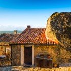 Details of a typical rock house in the village of Monsanto in the municipality of Idanha-a-Nova in Portugal