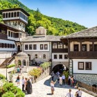 The Monastery of St. Jovan Bigorski (St. John the Baptist) is one of the most impressive religious monuments in Macedonia. It is built on limestone rocks above the Radika River gorge on the northwestern slope of Mount Bistra