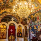 Details of the highly evocative frescoed interiors of the Church of Sveti Naum on Lake Ohrid in North Macedonia