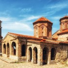 The 10th-century Orthodox monastery church of St. Naum, located on the shores of Lake Ohrid in North Macedonia