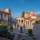 Details of Sveti Naum, the largest Orthodox monastery in North Macedonia, located about 27 kilometers from the city of Ohrid, near the border with Albania