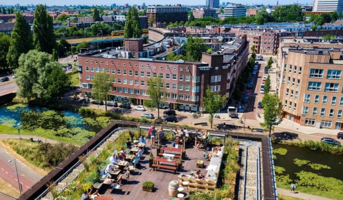 Hotel Casa Amsterdam - The Rooftop Bar GAPP, which in Amsterdam slang means "friend," at Hotel Casa Amsterdam is located on the eighth floor with a view over Mokum.