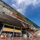 The Maremagnum shopping center by the sea, near Port Vell (Old Port), is just a short walk from Las Ramblas and the Aquarium